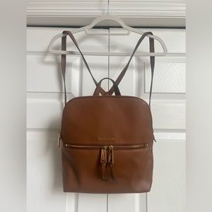 Michael Kors brown leather medium backpack